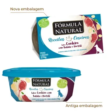 Racao Umida Formula Natural Receita Caseira Caes Cordeiro 270g De-Para